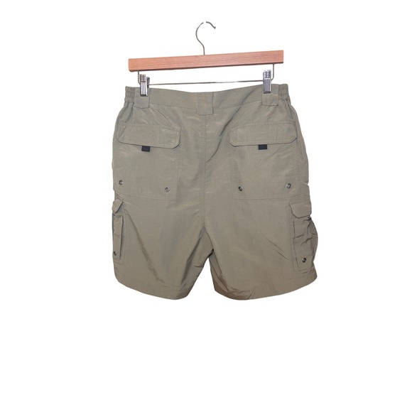 World Wide Sportsman Mens Cargo Shorts 34 Olive Green Nylon Utility Gorpcore - Picture 4 of 11